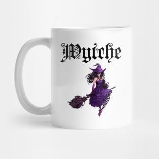 Wytche - with a Pretty Witch Flying on a Broom Mug